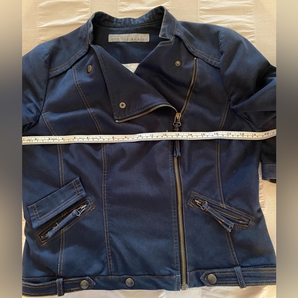 Zara Navy Moto Jacket - Picture 7 of 10